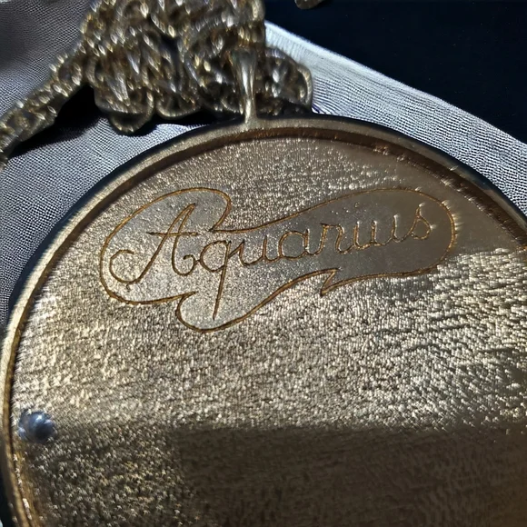 JOMAZ Rarest Aquarius Zodiac Enamel Necklace